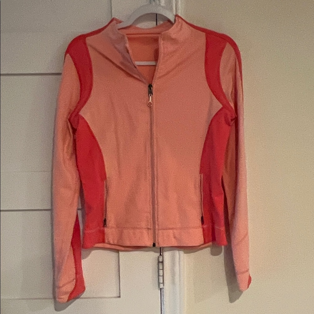 Lululemon Athletics Light Pink Zip Up Jacket with Pockets Size 8 EUC